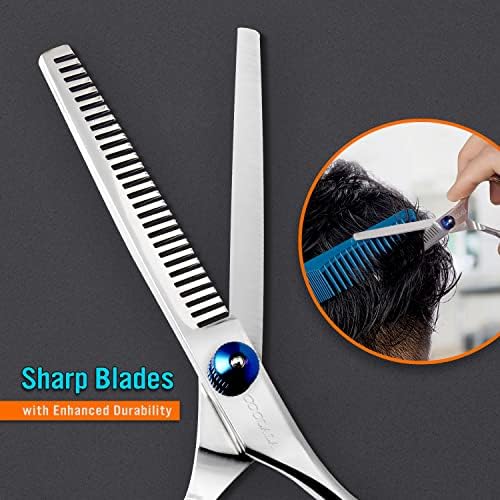 COOLALA Stainless Steel Hair Cutting Scissors Thinning Shears 6.5 Inch - Image 4
