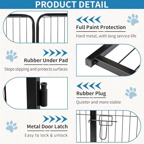 NEWBULIG Dog Playpen Indoor 8 Panels 32 Inch, Metal Outdoor Dog Fence Pen - Image 3