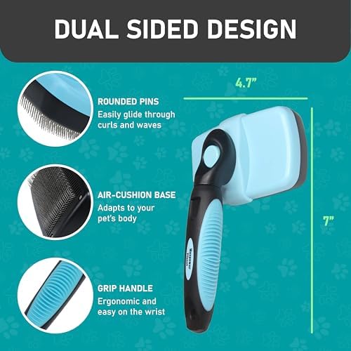 Maxpower Planet Pet Grooming Brush, Shedding Undercoat Rake - Image 2