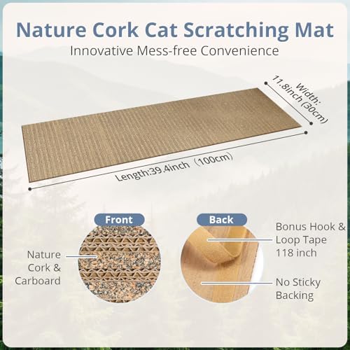 Natural Cork Cat Scratcher Mat - Image 2