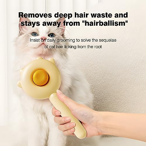 Pet Grooming Brush for Cats and Dogs, Self-Cleaning Sliker Brush for Removes - Image 3