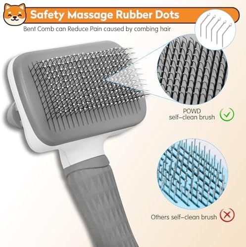 Dog & Cat Brush, Self Cleaning Slicker Brush - Image 4