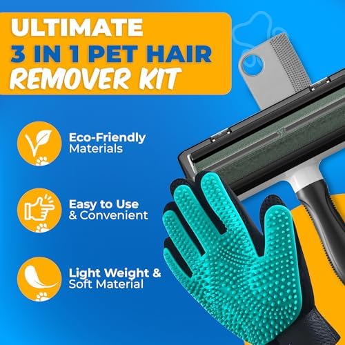 Pet Hair Removal Glove for Dogs & Cats – Dog Grooming Gloves for Shedding - Image 3