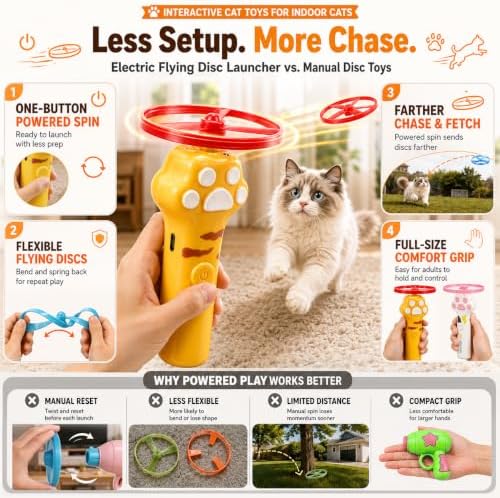 Cat Toy Launcher for Kitten Toys, Cat Toys Interactive, Automatic Cat Toy - Image 3