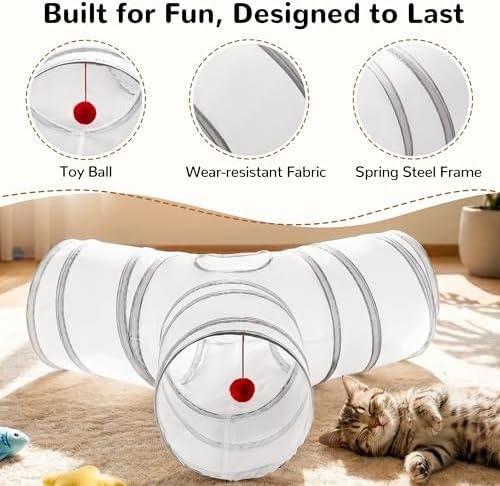 Tempcore Cat Tunnel, 3-Way Collapsible Toy - Image 5