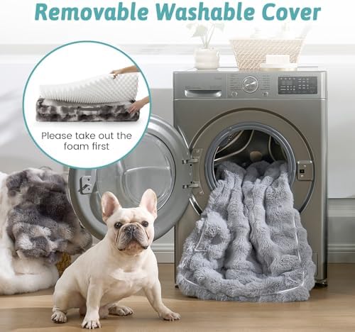 COZY KISS Faux Fur Orthopedic Dog Bed Washable - Image 6