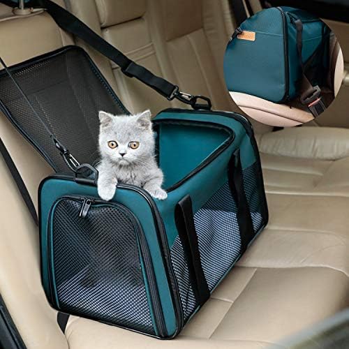 Cat Carrier - Portable Foldable Dog Pet Carrier, Soft-Sided Pet Bag up to 22 Lbs - Image 5