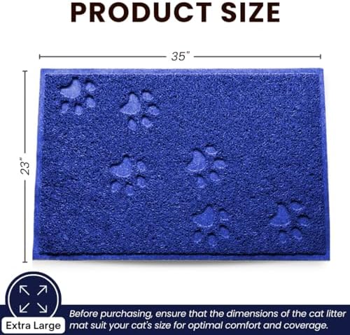 Andalus Extra Large Cat Litter Mat, Non-Slip & Easy to Clean Cat Litter Box Mat - Image 3