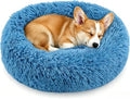 Calming Donut Dog and Cat Bed for Indoor Cats, Anti-Anxiety Round Fluffy Soft by Homeuslynn