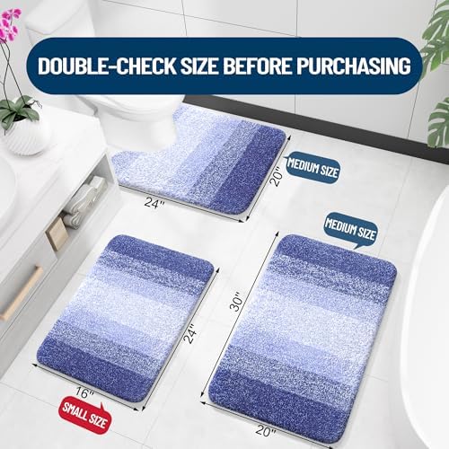 OLANLY Bathroom Runner Rug 70x24, Extra Soft Absorbent Microfiber Bath Rugs - Image 2