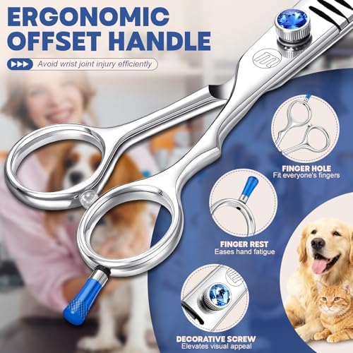 Moontay 7.5" Dog Grooming Chunkers Scissors, Straight -24 Teeth - Image 4