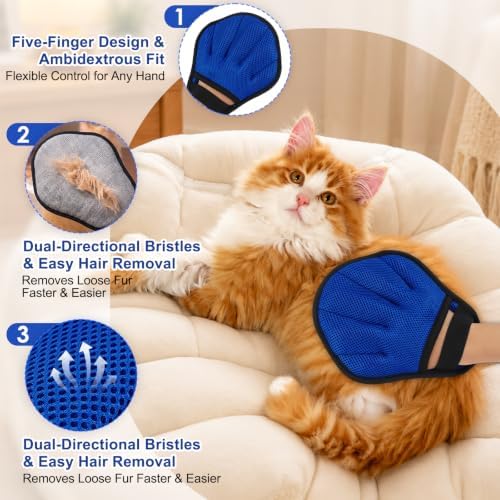 3PCS Pet Hair Removal Glove Set - Image 3