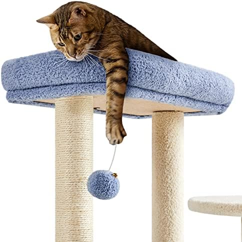Topeakmart 35in Cat Tree Cat Tower Furniture w/Dangling Ball Platform Perch and - Image 5