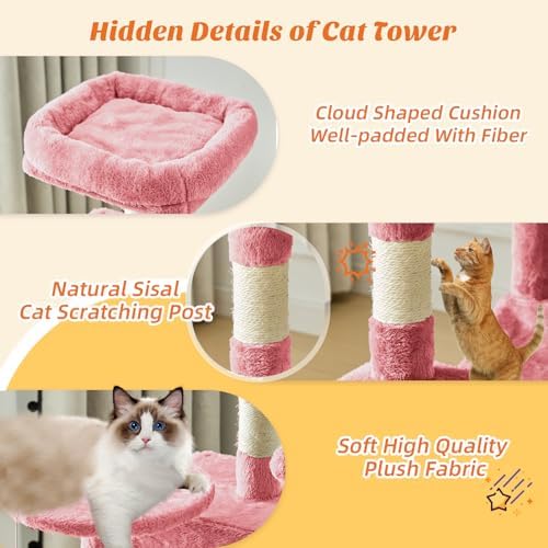 44 Inch Small Cat Tree Tower for Indoor Cats and Kittens - Image 3