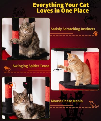 Gothic Cat Tree, 71 Inch Heavy Duty Cat Trees - Image 5