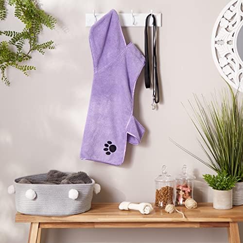 Bone Dry Pet Robe Collection, Embroidered Absorbent Microfiber Bath Robe - Image 6