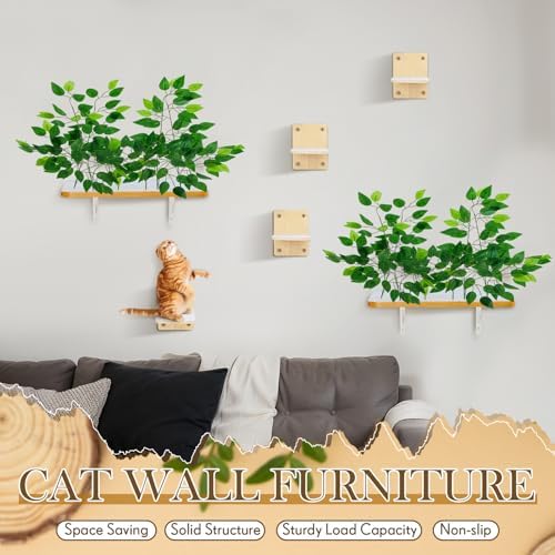 Gemscream 2 Pieces Cat Wall Shelves - Image 5