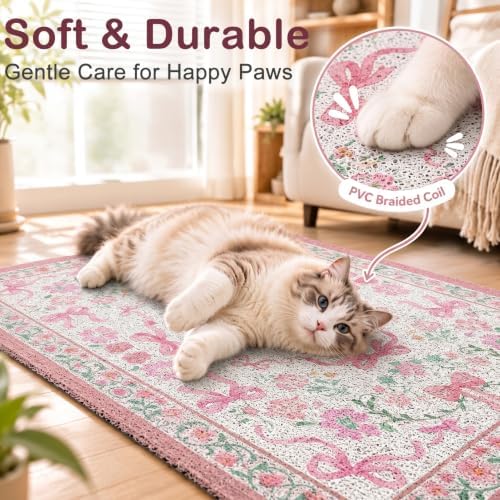 Unicorn Catcher 33"x22" Cat Litter Mat Non-Slip Washable Litter Box Mat - Image 4