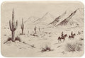 Cowboys Bath Rugs Wild West Desert Lanscape Silhouette Bathroom Mat Soft Plush by Unknown
