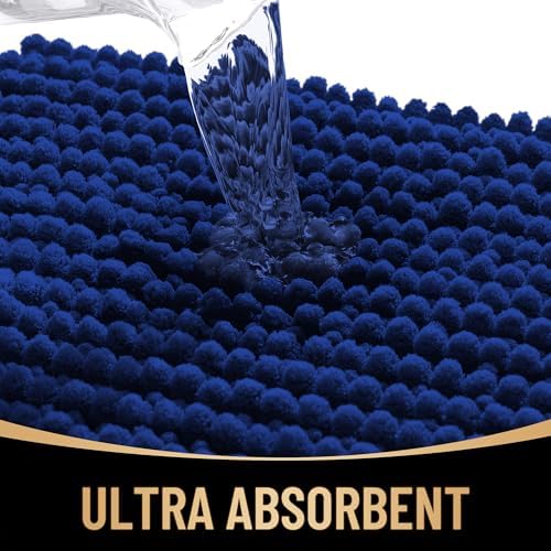 OLANLY Thick Chenille Bathroom Runner Rugs 44x24, Absorbent Bath Mat - Image 3