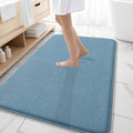 OLANLY Memory Foam Large Bathroom Rugs 59x35, Absorbent Bath Mat, Airy Blue by OLANLY