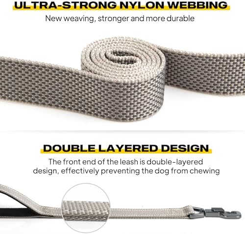 Fida Heavy Duty Dog Leash for Medium Large Dogs, 5 FT, Dual Padded Handles - Image 3