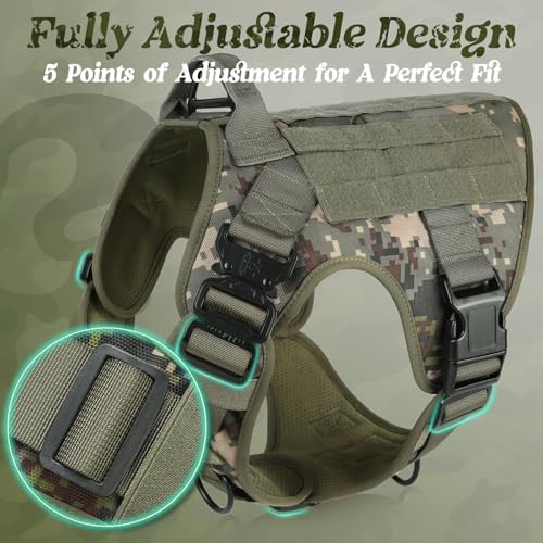 rabbitgoo Tactical Dog Harness for Small, Heavy Duty Military No Pull Vest - Image 6