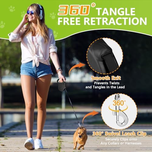 Retractable Dog Leash, 16ft Dog Walking Leash - Image 2