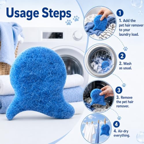 Pet Hair Remover for Laundry, Reusable 6 Pack Dog & Cat Hair Remover - Image 7