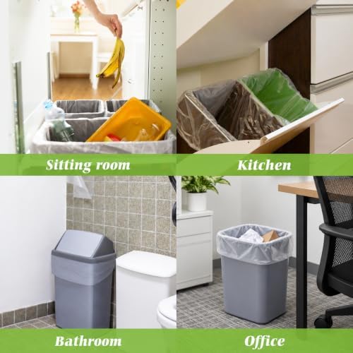 Teivio Tall Kitchen Clear Trash Bags 13 Gallon 40 Count Garbage Bags - Image 5