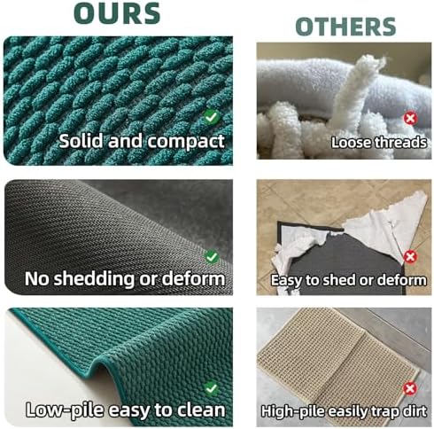 TYUU Bathroom Runner Rug, Long Bath Mat Washable Thin Quick Dry Low Pile - Image 6