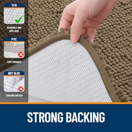 OLANLY Large Bathroom Rugs 40x32, Extra Soft Absorbent Chenille Bath Rugs - Image 6