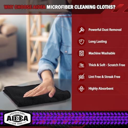 AIDEA Microfiber Cleaning Cloth-10PK - Image 3