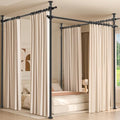 Room Divider for Room Separation, 4-10ft 28-209inch Adjustable Temporary by homefurnishing