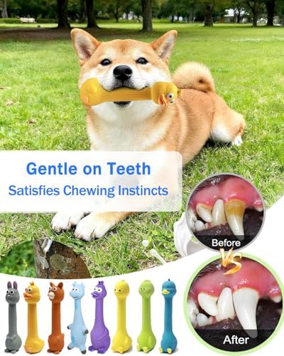 SCHITEC Squeaky Dog Toys, Squawking Latex Toy - Image 7