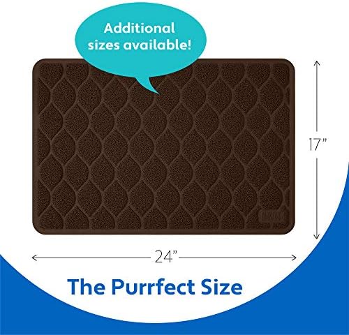 MIGHTY MONKEY Waterproof Cat Litter Box Mat, BPA Free, 24x17 Chocolate - Image 6