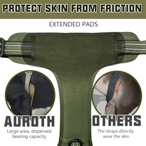 AUROTH Tactical Dog Harness for Large Dogs, Heavy Duty No Pull Pet Vest - Image 4