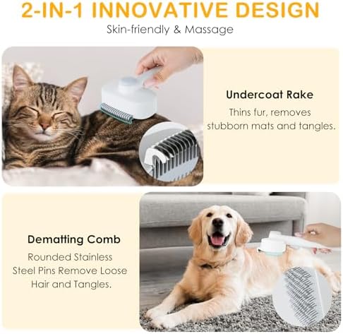 2-IN-1 Pet Self-Deshedding and Grooming Brush - Image 3