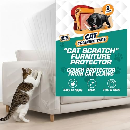 Panther Armor Cat Scratch Furniture Protector, 8 Double-Sided Tape Sheets by PantherArmor