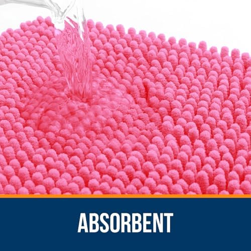 OLANLY Bathroom Runner Rugs 47x17, Extra Soft Absorbent Chenille Bath Rugs - Image 4