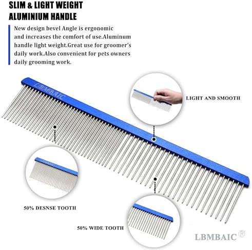 Metal Dog Grooming Combs Shedding Tangles - Image 3