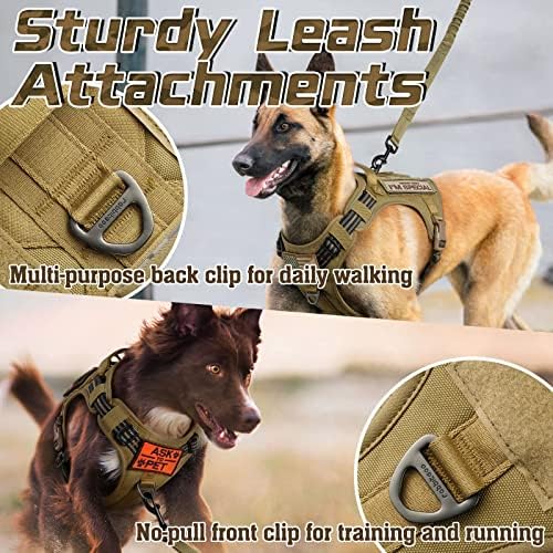rabbitgoo Tactical Dog Harness for Large, No Pull Military Service Vest - Image 6