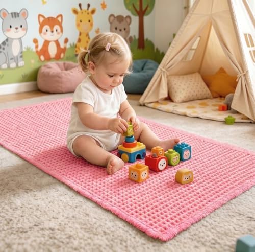 ILANGO Upgraded Waffle Bath Rug 24x60, Super Absorbent Non Slip Bath Mat - Image 4