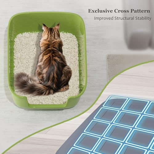 Vealind Large Cat Litter Box High Sided Entry Cat Litter Pan 50 x 40 x 22 CM - Image 5