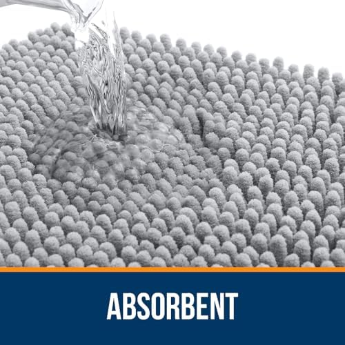 OLANLY Bathroom Rugs 36x24, Extra Soft Absorbent Chenille Bath Rugs - Image 4