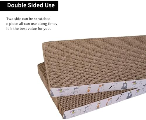 8 Packs cat Scratch pad Toys Reversible cat Scratching Post Cardboard cat - Image 3
