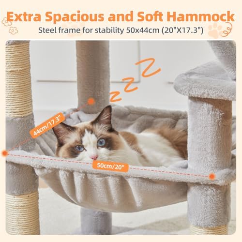 Taoqimiao Sturdy Cat Tree, 58In Cat Tower - Image 4