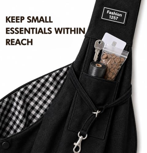 Thalirem Dog Sling Carrier for Small Breeds and Cats, Hands-Free Puppy Carrier - Image 5