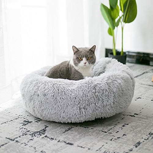 Dog Bed for Small Dogs & Cats, 24 Inch Medium Fluffy Washable Donut Bed - Image 5