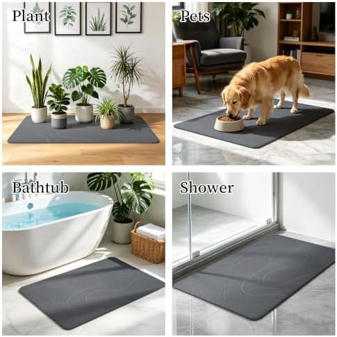 THMINS Extra Large Stone Bath Mat - Image 7